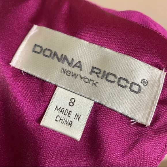 Donna Rico 100% Silk Lining Exposed Back High Waist Dress Size 8 - Picture 6 of 11